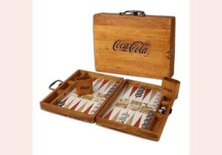 Backgammon Wooden Case Coca Cola Edition - New