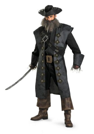 Deluxe Pirates of the Caribbean Blackbeard Costume - XXLARGE