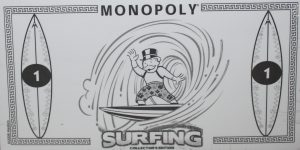 PARTS ONLY -Monopoly Surfing Board Game Collectors Edition - Surfing Money