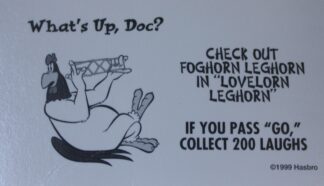 PARTS ONLY - Monopoly Looney Tunes - #8 What's Up Doc Card Only
