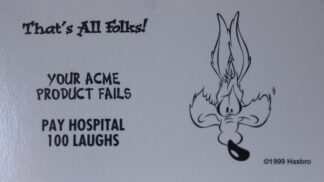 PARTS ONLY - Monopoly Looney Tunes - #4 That's All Folks Card Only