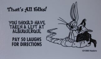 PARTS ONLY - Monopoly Looney Tunes - #9 That's All Folks Card Only