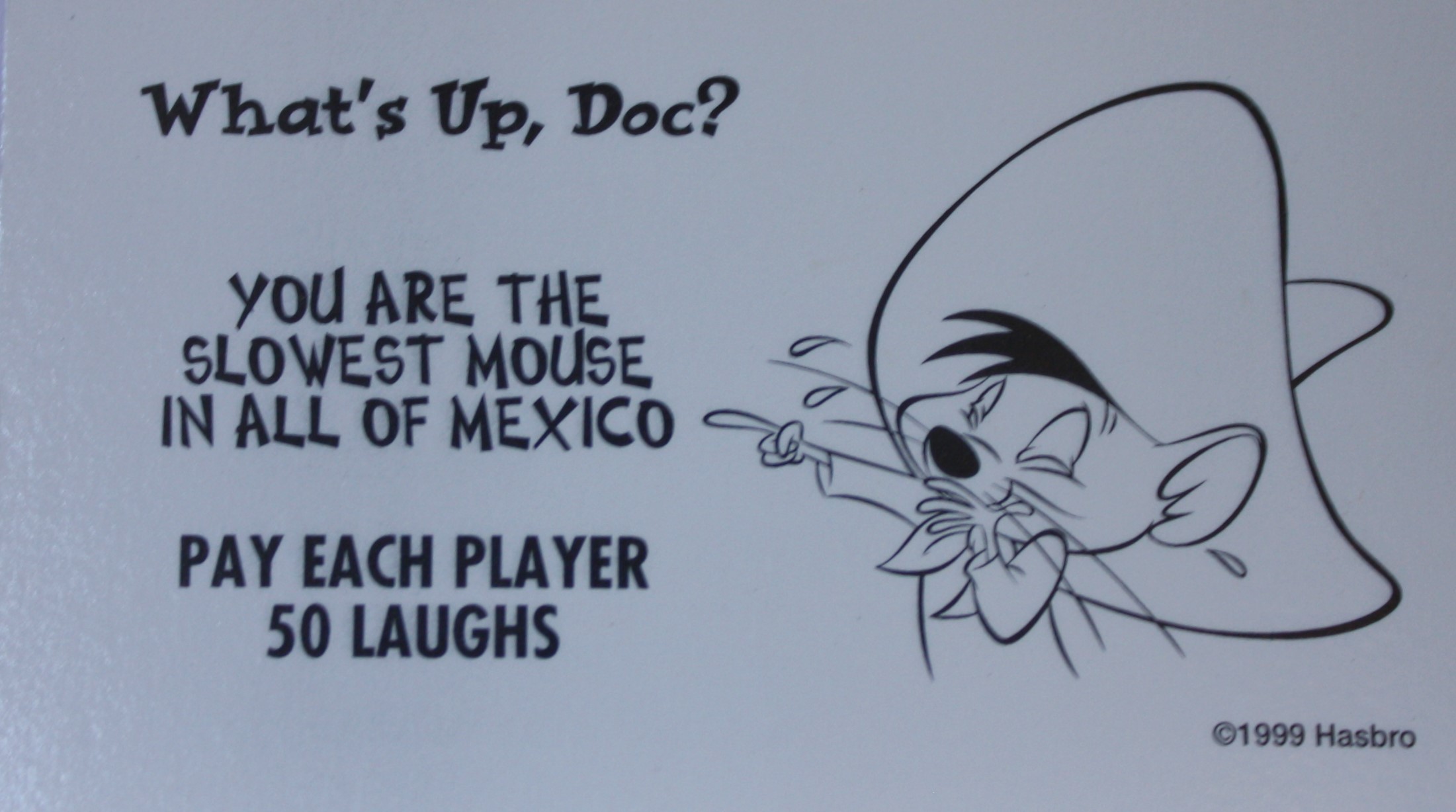 PARTS ONLY - Monopoly Board Game Looney Tunes Version - #1 What's Up Doc Card Only