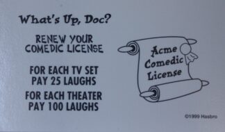 PARTS ONLY - Monopoly Looney Tunes - #5 What's Up Doc Card Only
