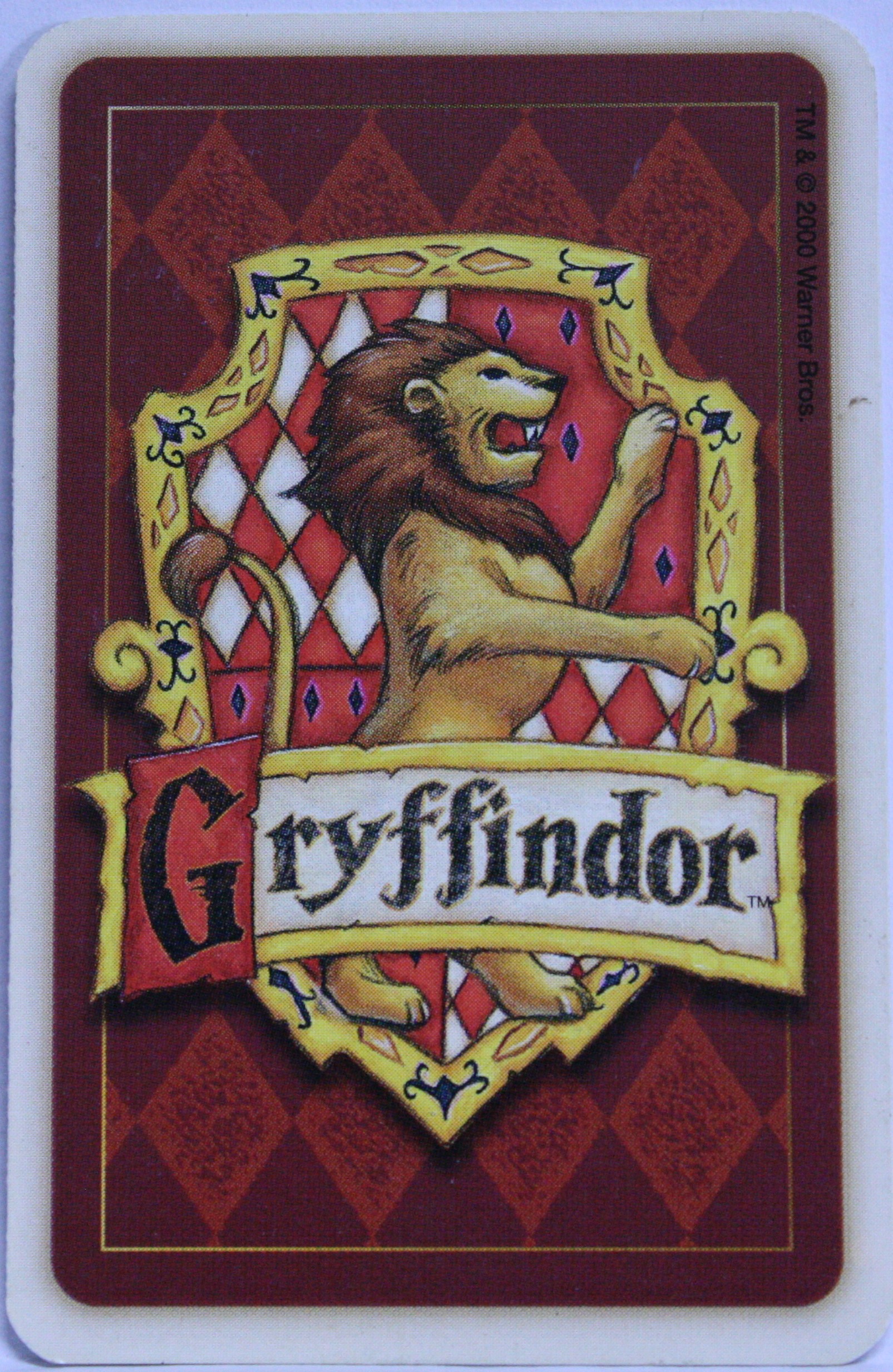PARTS ONLY - Harry Potter and the Philosopher's Stone Trivia Game - (1) Gryffindor House/Legend Card Only