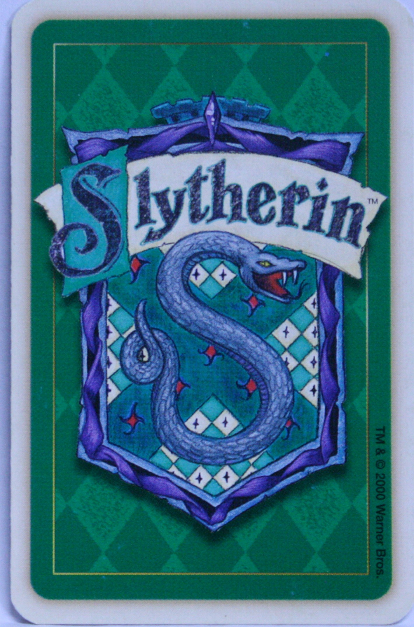 PARTS ONLY - Harry Potter and the Philosopher's Stone Trivia Game - (1) Slytherin House/Legend Card Only