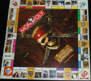 PARTS ONLY - Monopoly Pirates Of The Caribbean Trilogy Edition Board Game - (1) Game Board Only