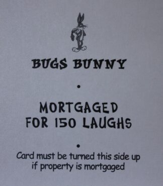 PARTS ONLY - Monopoly Looney Tunes - "Rabbit Seasoning - Bugs Bunny" Title Card Only