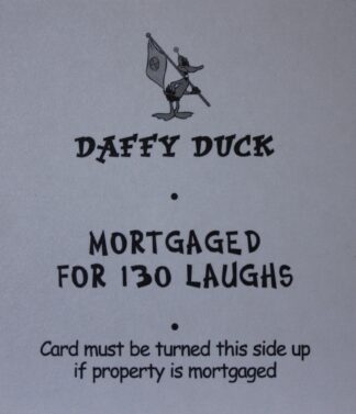 PARTS ONLY - Monopoly Looney Tunes - "Duck Dodgers - Daffy Duck" Title Card Only