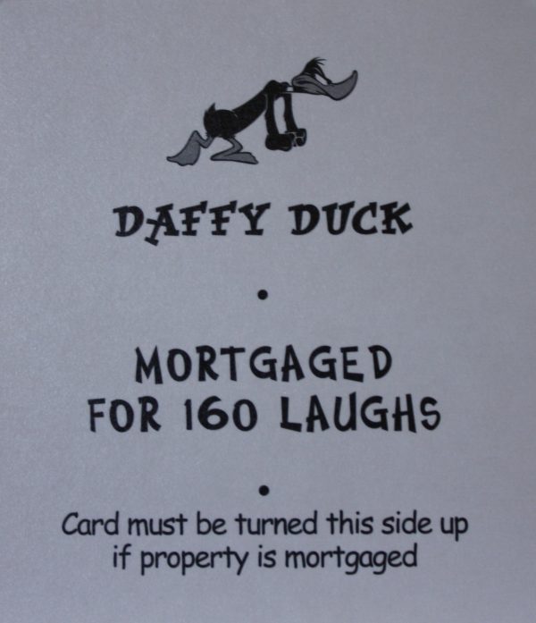 PARTS ONLY - Monopoly Looney Tunes - "Rabbit Seasoning - Daffy Duck" Title Card Only