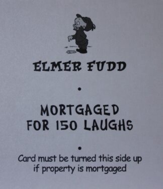 PARTS ONLY - Monopoly Looney Tunes - "Rabbit Seasoning - Elmer Fudd" Title Card Only