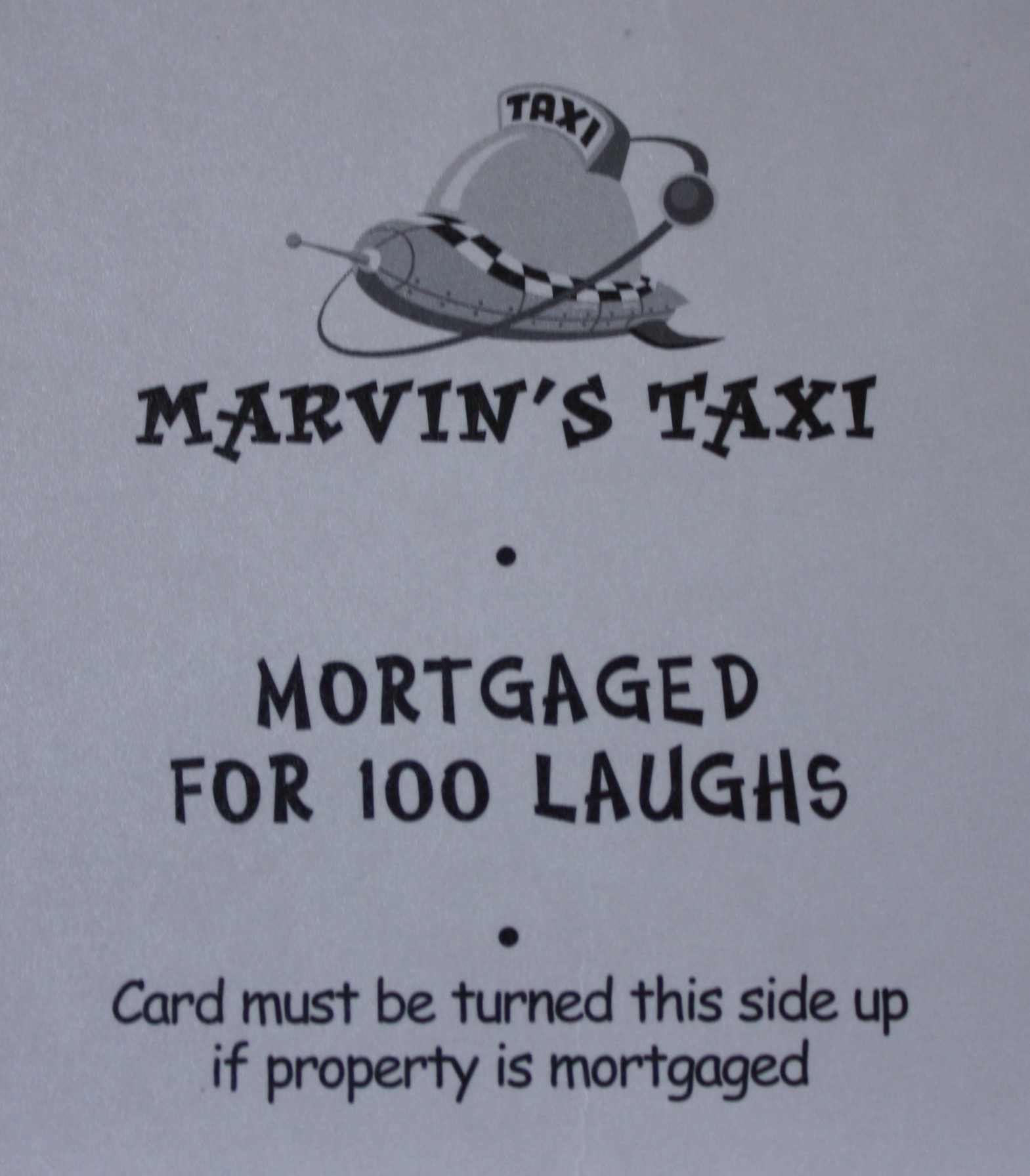 PARTS ONLY - Monopoly Looney Tunes - "Marvin's Taxi" Title Card Only
