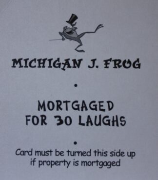 PARTS ONLY - Monopoly Looney Tunes - "One Froggy Evening" Title Card Only