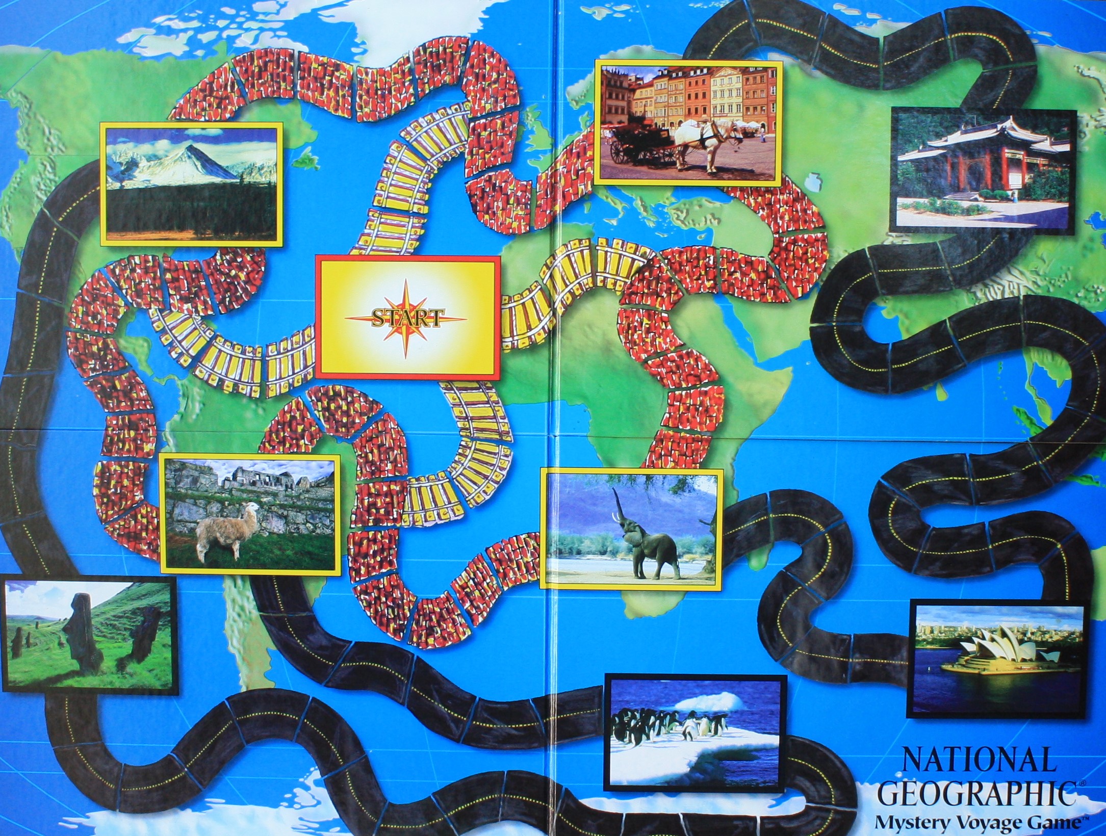 PARTS ONLY -National Geographic Mystery Voyage Board Game Parts - Game Board Only