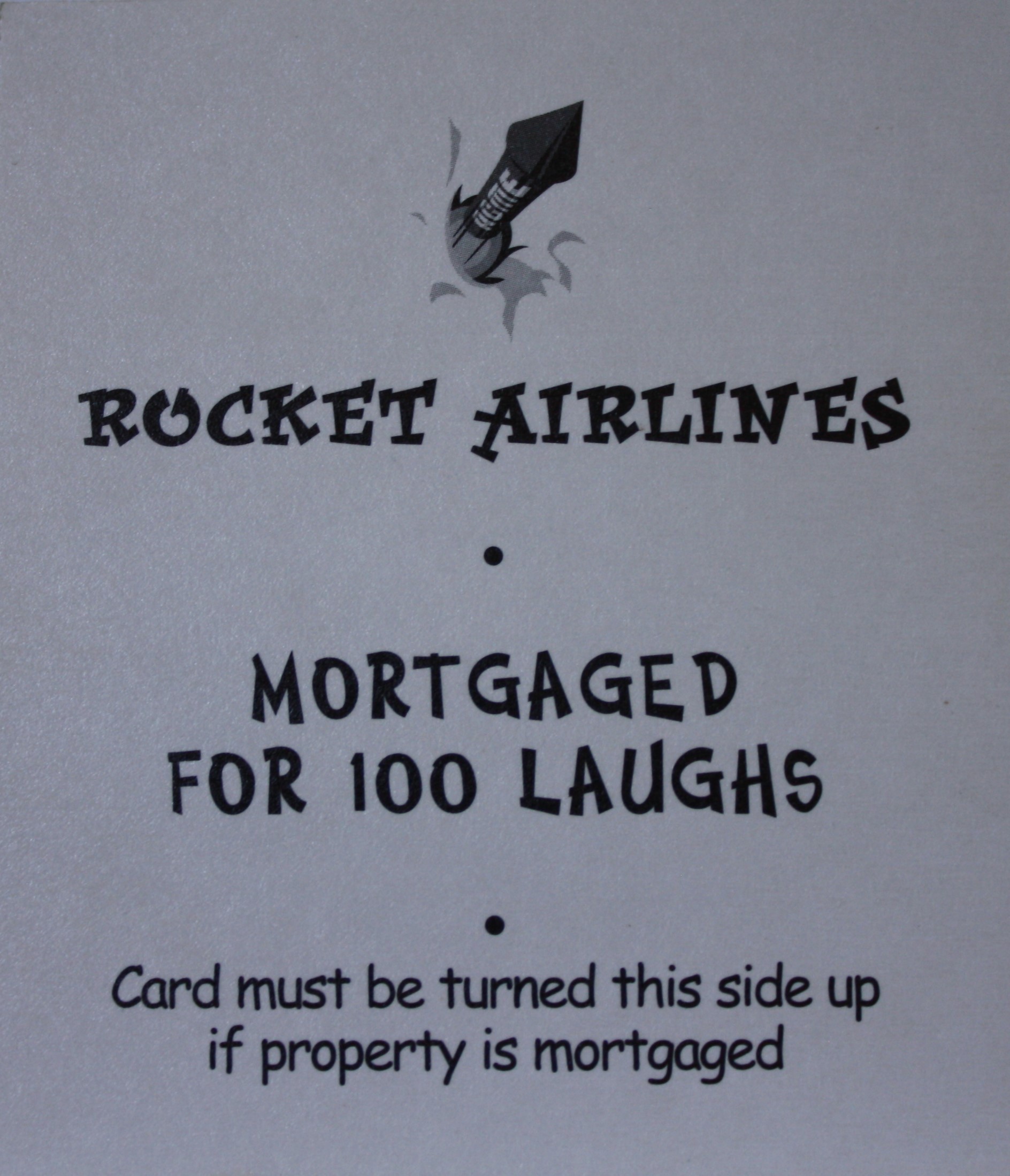 PARTS ONLY - Monopoly Looney Tunes - "Rocket Airlines" Title Card Only
