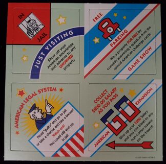 PARTS ONLY -The America Monopoly Special Edition Board Game - 4 Alternate Corner Squares Only