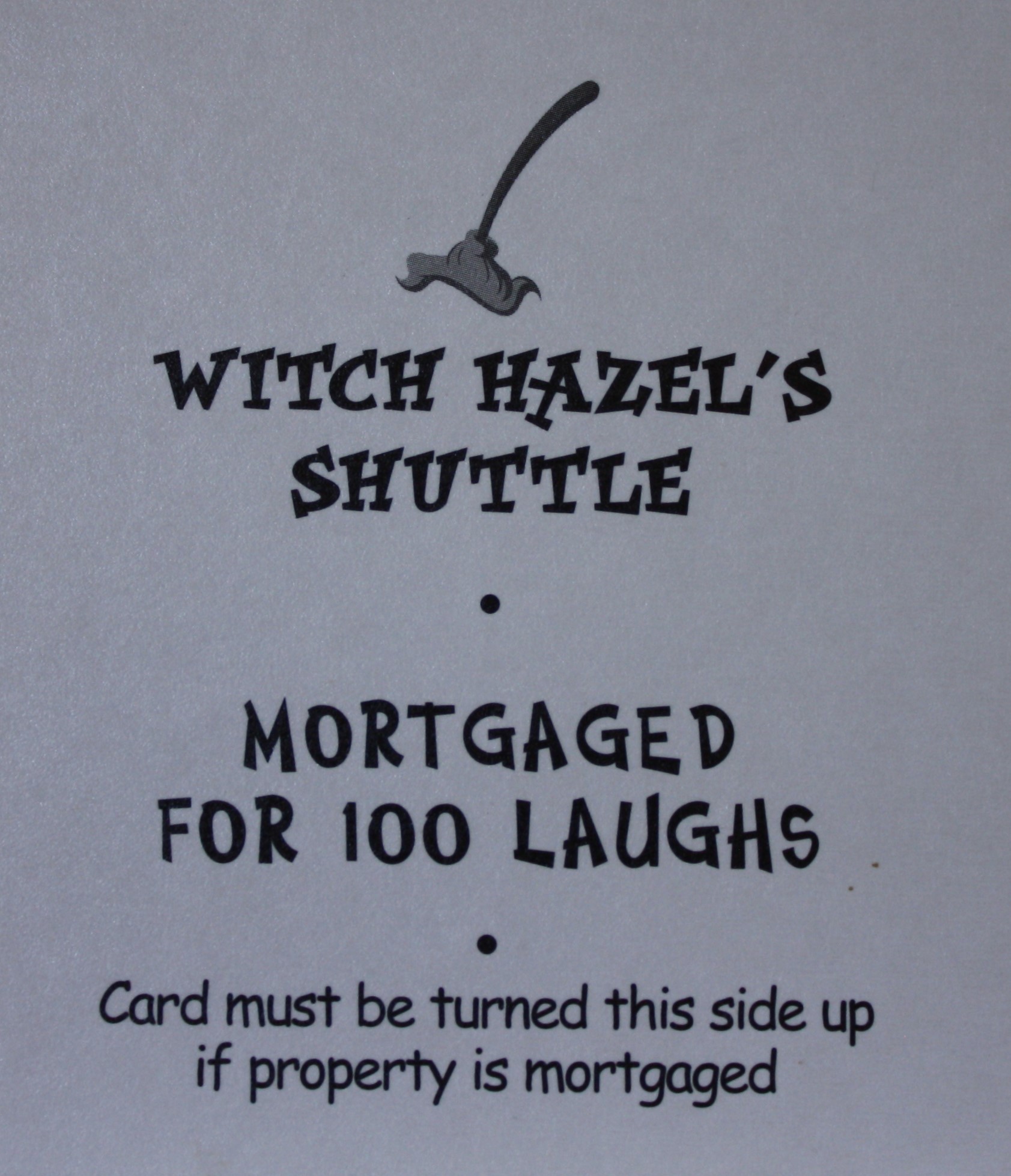 PARTS ONLY - Monopoly Looney Tunes - "Witch Hazel's Shuttle" Title Card Only