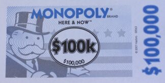 PARTS ONLY -Monopoly The Australian Here and Now Edition Board Game - 10 x $100k Specialty Money (New)