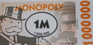 PARTS ONLY -Monopoly Here and Now UK Limited Edition Board Game - 10 x £1M Specialty Money