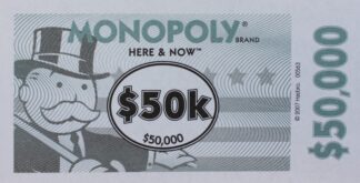 PARTS ONLY - Monopoly The Australian Here and Now Edition Board Game - 10 x $50k Specialty Money (New)