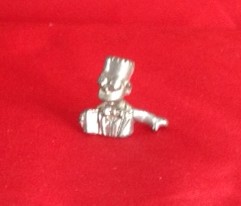 PARTS ONLY - Cluedo The Simpsons Board Game - Bart Simpson Pewter Suspect Token
