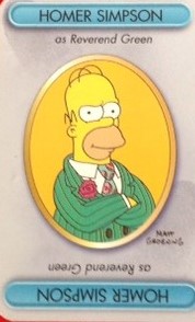 PARTS ONLY -Cluedo The Simpsons Board Game - (1) Homer Simpson Suspect Card Only