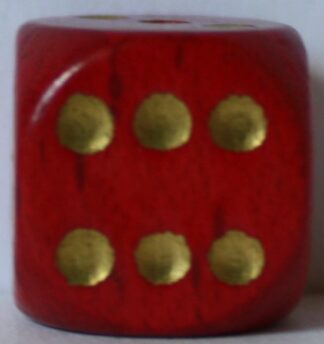PARTS ONLY - Flutter Stock Exchange Board Game - (1) Red Wooden Numbered Die Only