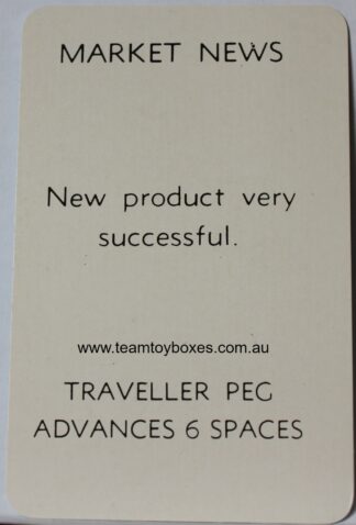 PARTS ONLY - Flutter Stock Exchange Board Game - (1) #7 Market News Card Only