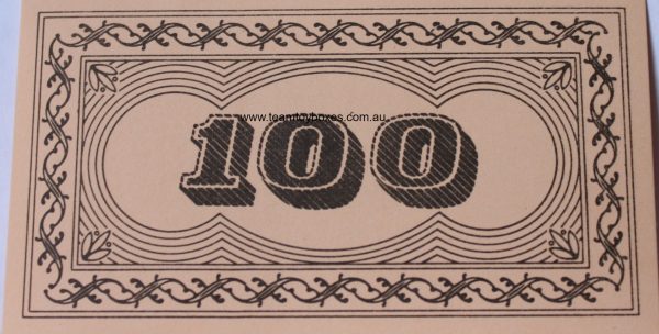 PARTS ONLY - Flutter Stock Exchange Board Game - Pack (10) $100 Money Only