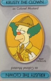 PARTS ONLY - Cluedo The Simpsons Board Game - (1) Krusty The Clown Suspect Card Only