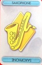 PARTS ONLY - The Simpsons Cluedo Board Game - (1) Saxophone Weapons Card Only