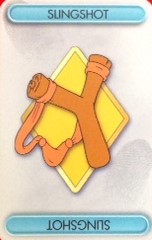 PARTS ONLY - Cluedo The Simpsons Board Game - Slingshot Weapons Card