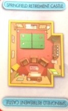 PARTS ONLY - Cluedo The Simpsons Board Game - Springfield Retirement Castle Room Card