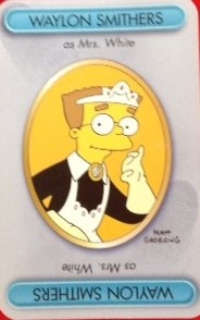 PARTS ONLY - Cluedo The Simpsons Board Game - (1) Waylon Smithers Suspect Card Only