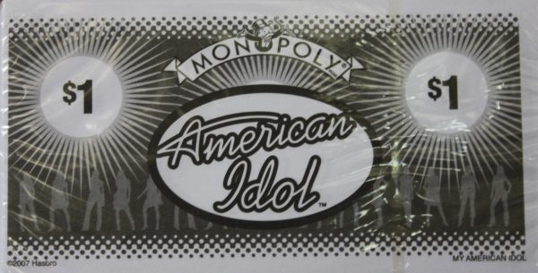 PARTS ONLY -Monopoly "My American Idol" Board Game Specialty Money - New