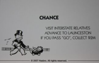 PARTS ONLY - Monopoly The Australian Here and Now Edition Board Game - #11 Chance Card Only