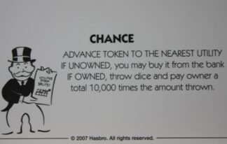 PARTS ONLY - Monopoly The Australian Here and Now Edition Board Game - #4 Chance Card Only