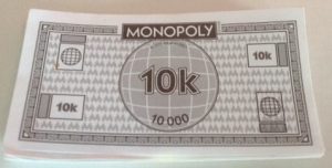 PARTS ONLY - Monopoly Board Game "City Edition" - Pack of 10 of 10K Money