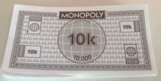 PARTS ONLY - Monopoly Board Game "City Edition" - Pack of 10 of 10K Money