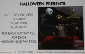 PARTS ONLY - Monopoly Tim Burton's The Nightmare Before Christmas Board Game - #12 Halloween Presents Card