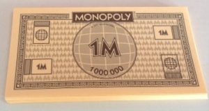 PARTS ONLY - Monopoly Board Game "City Edition" - 10 x $1M Money