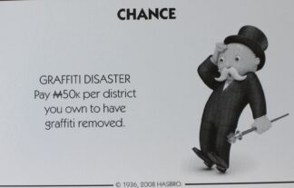 PARTS ONLY - Monopoly City Board Game - #3 Chance Card