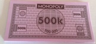 PARTS ONLY - Monopoly City Board Game - 10 x $500K Money