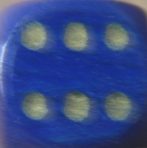 PARTS ONLY -Blue/Gold Board Game 15 mm Die