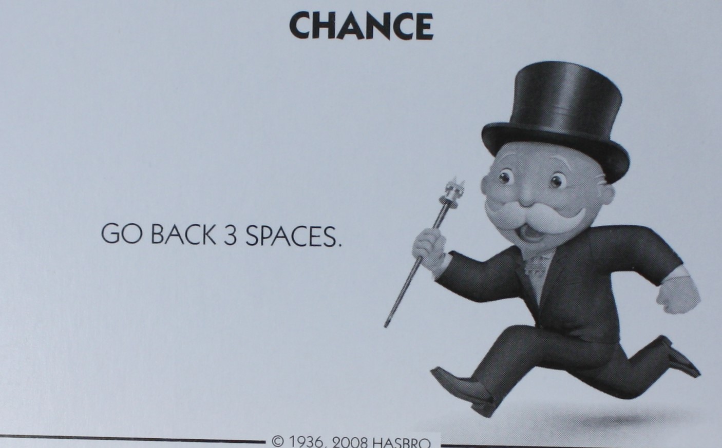 PARTS ONLY - Monopoly City Board Game - #12 Chance Card