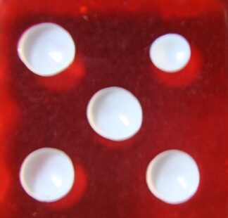 PARTS ONLY -Red/White Specialty Board Game Die