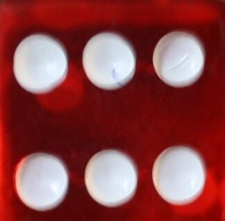 PARTS ONLY -Red/White Specialty Board Game Die