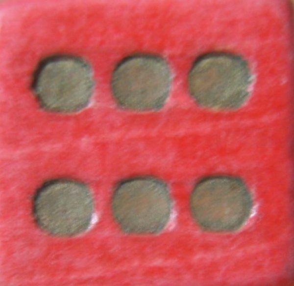 PARTS ONLY -Red/Gold Board Game 15 mm Die