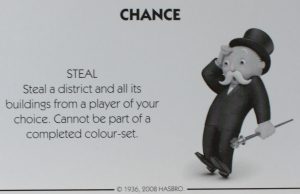 PARTS ONLY - Monopoly City Board Game - #14 Chance Card