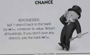 PARTS ONLY - Monopoly City Board Game - #18 Chance Card